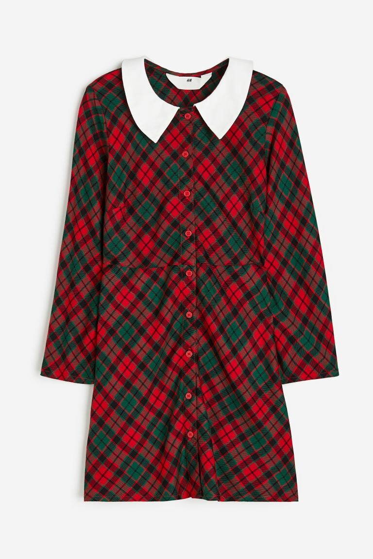

Платье-Блузка с узором H&M, красный