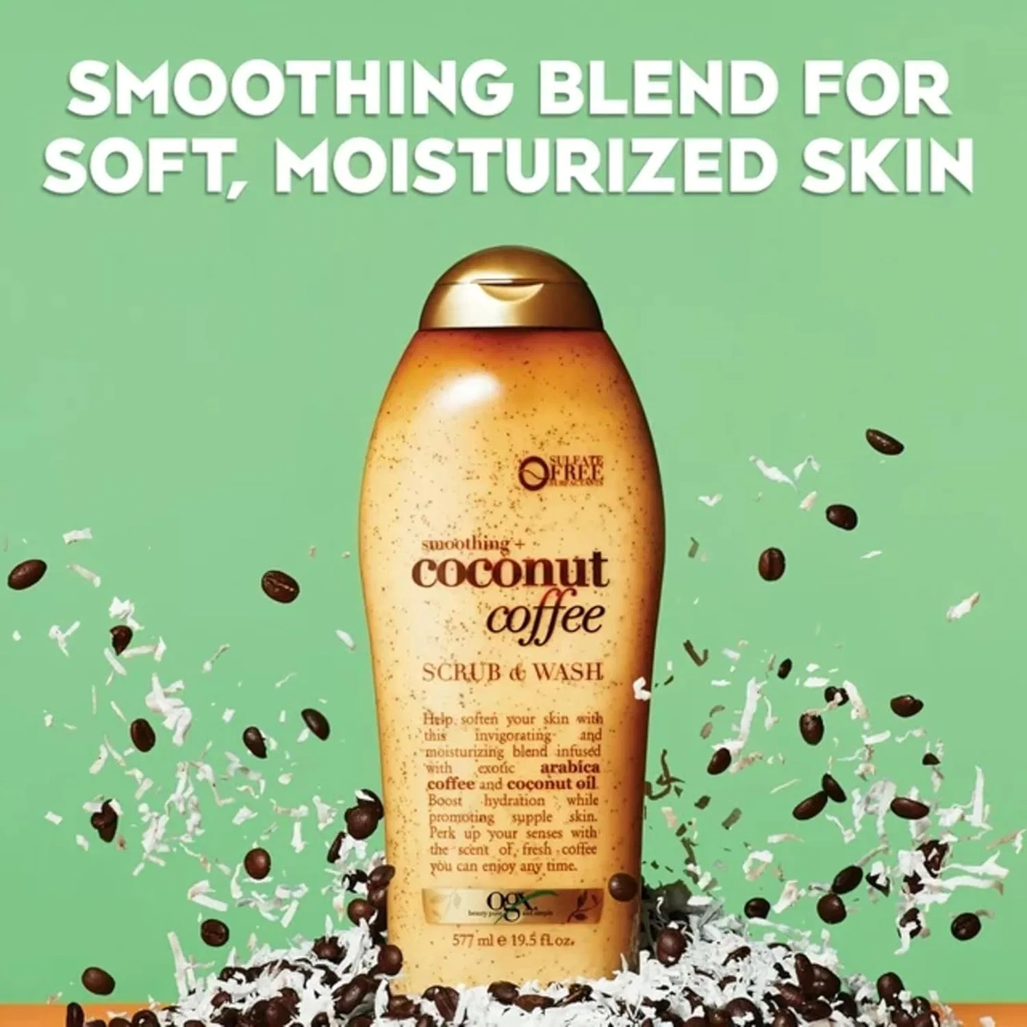 Скраб для тела OGX Smoothing Coconut Coffee 19.5 fl oz 3 шт — фото 2