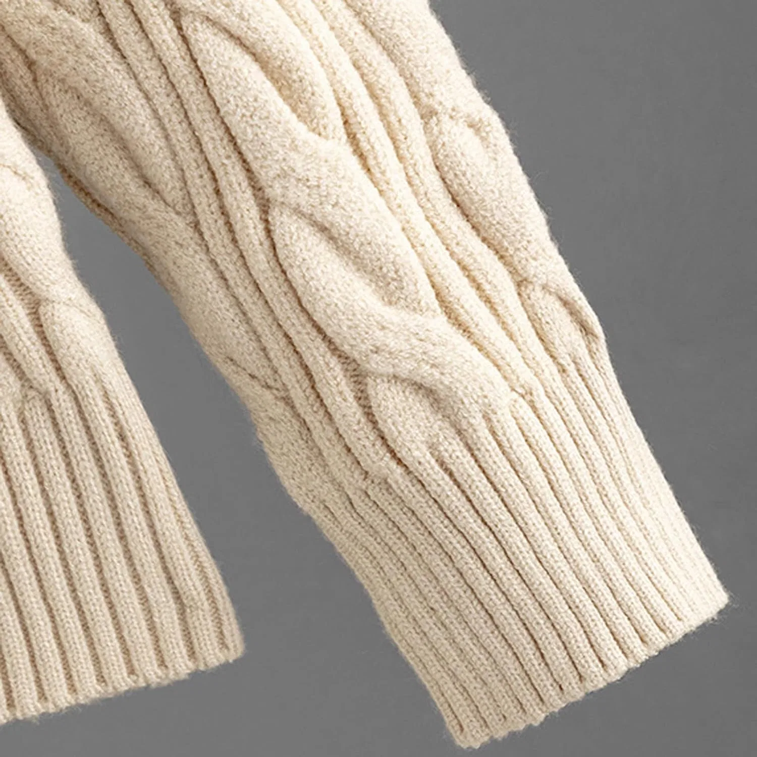 Женский спортивный костюм Ribbed Knit, Beige — фото 4