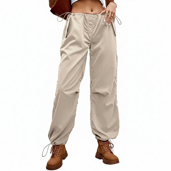 

Женские брюки карго с регулируемым шнурком и карманами Kojooin, Khaki