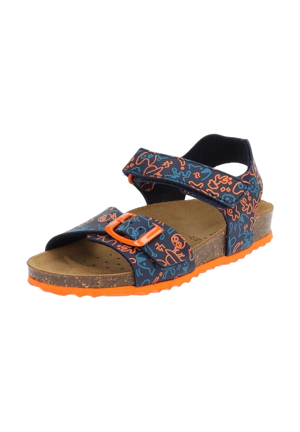 

Сандалии из искусственной кожи GEOX, цвет Navy Orange