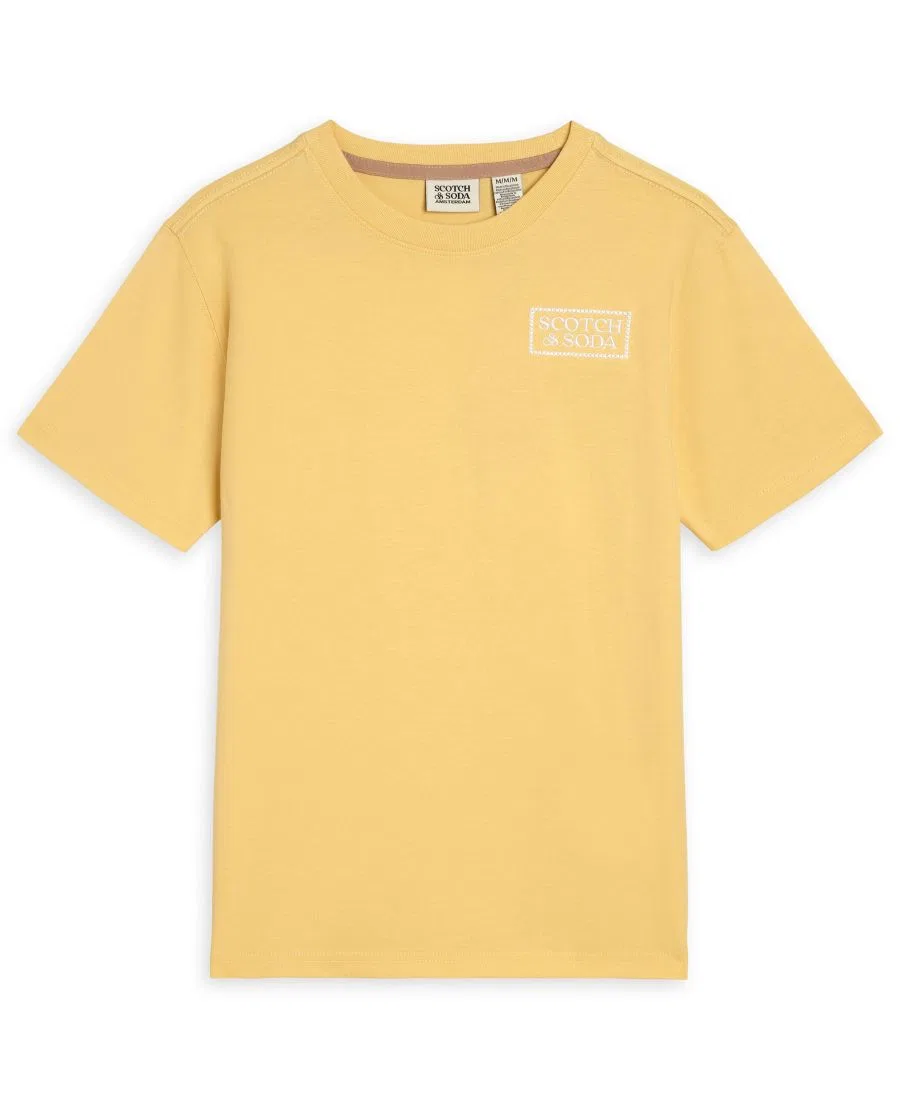 Детская футболка с коротким рукавом и графическим принтом, размер 8-16 Scotch & Soda, желтый