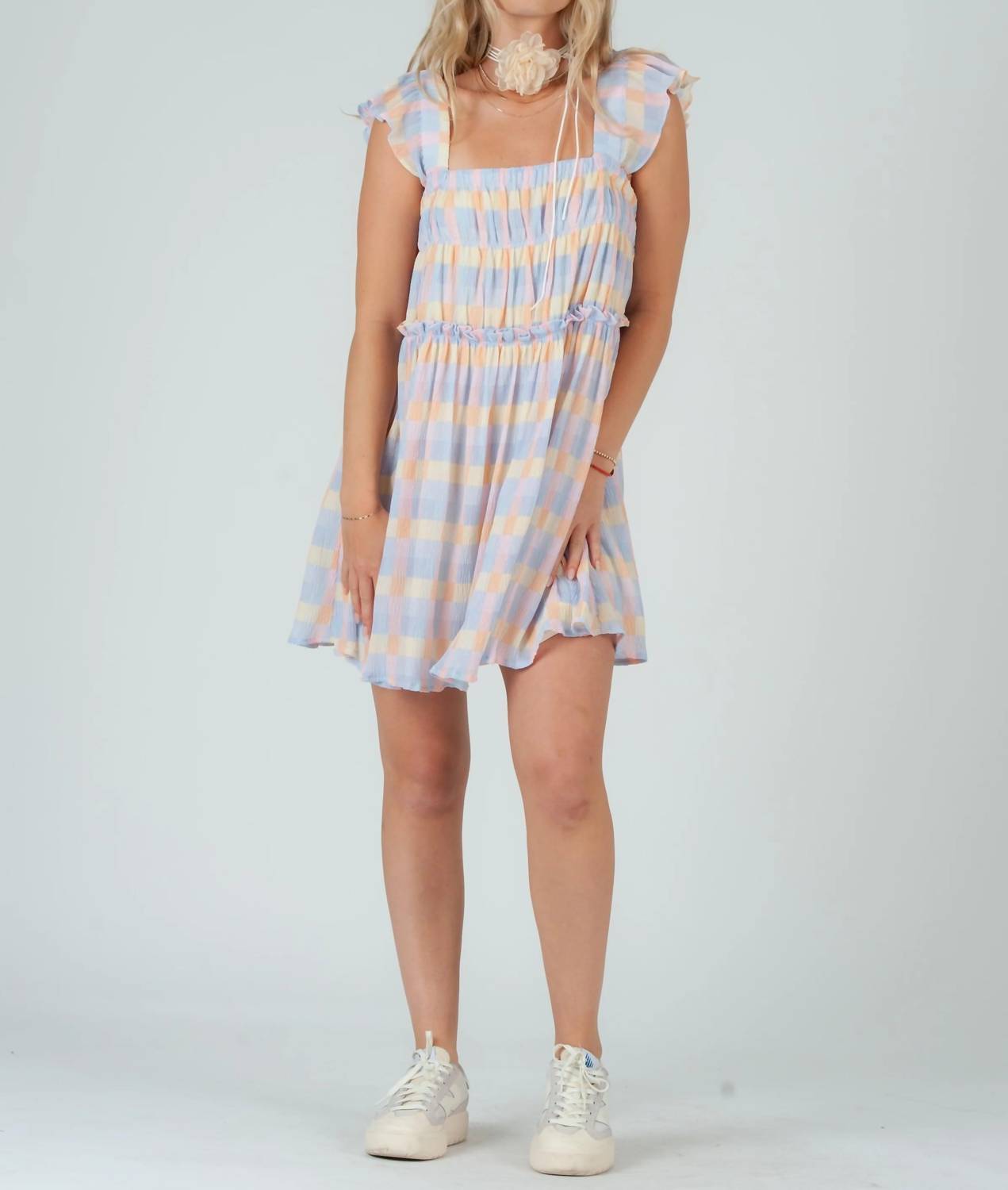 

Мини-платье Penelope Gingham в пастельных тонах LUCCA, цвет pastel