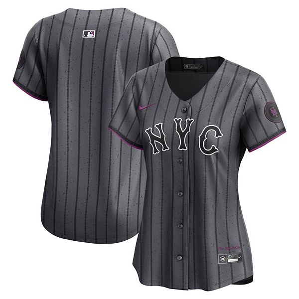 Женская серая футболка New York Mets City Connect Limited Nike — фото 2
