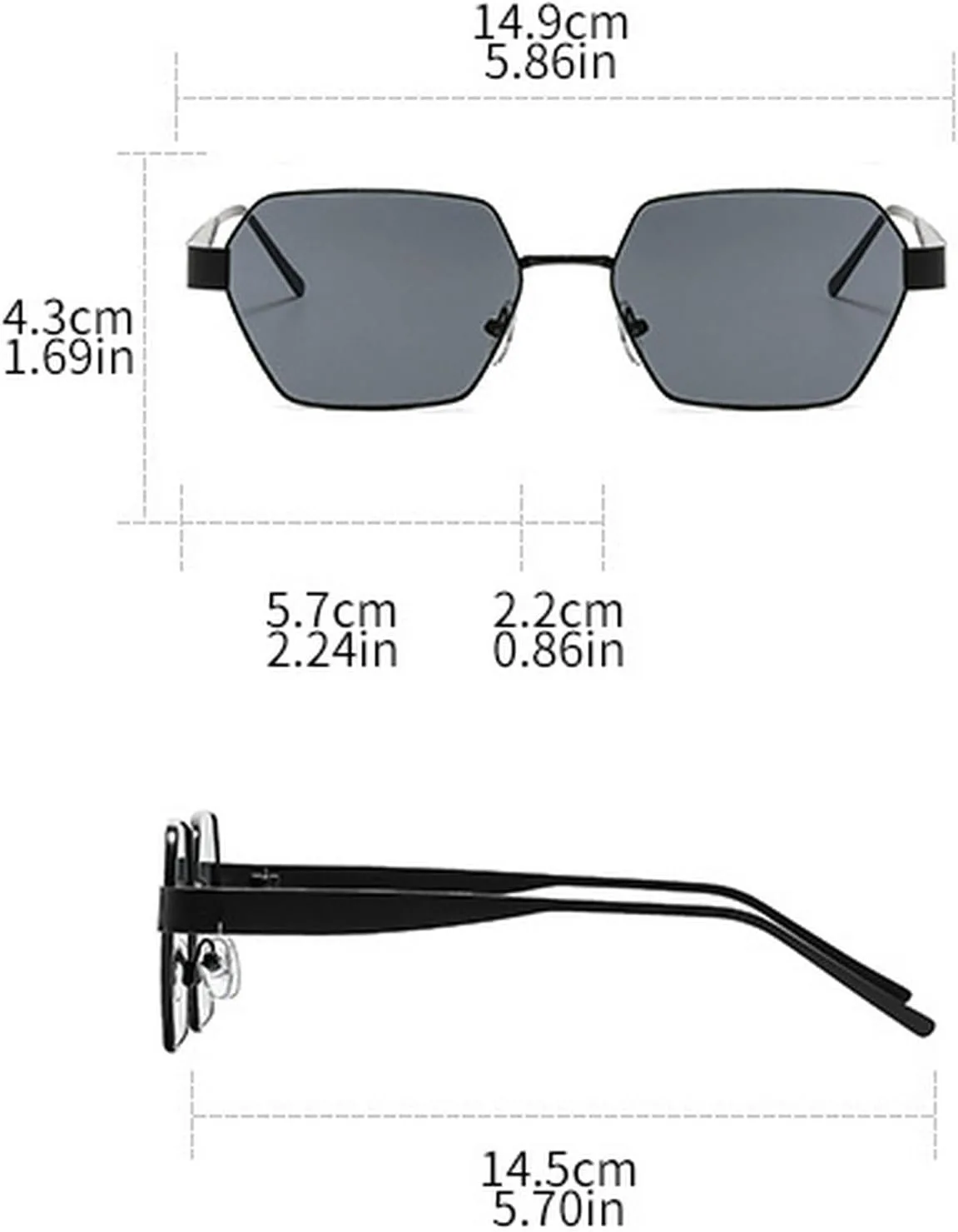 

Ретро-солнцезащитные очки квадратной формы в многоугольной форме для женщин и мужчин. Модные солнцезащитные очки в стиле 90-х. Винтажные очки 2025 года mincl, C5