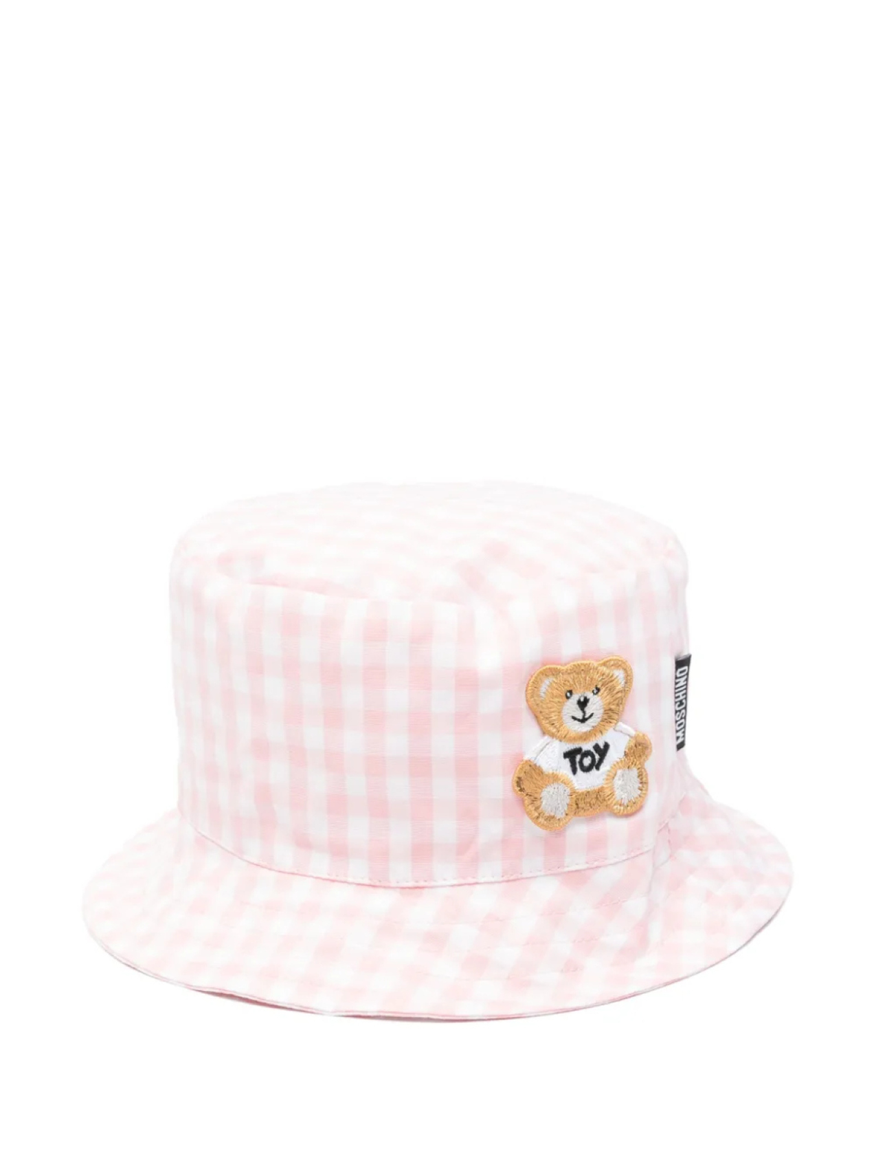 

Moschino Kids панама в клетку гингам, розовый
