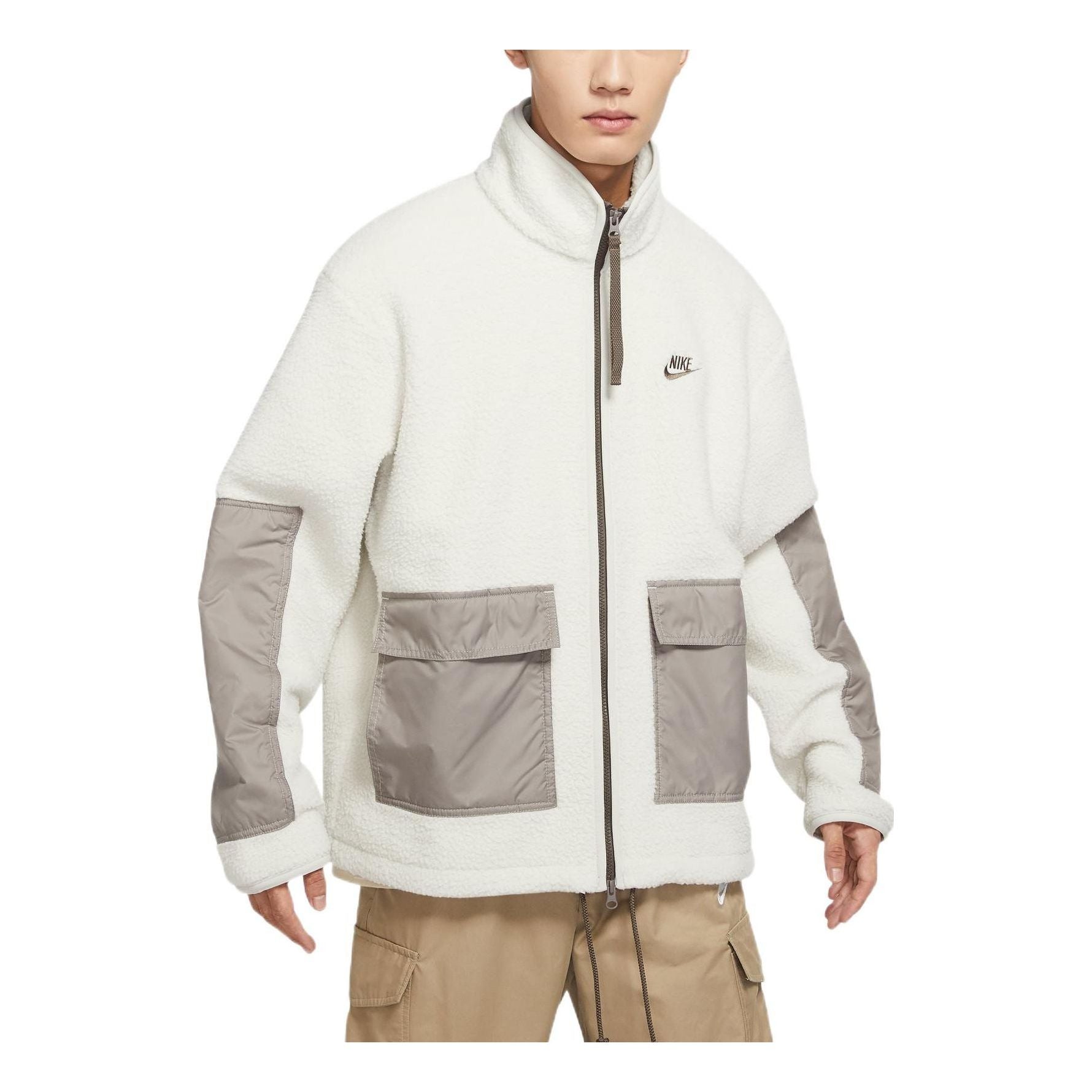 

Куртка Nike Colorblock Stand Collar lamb's wool Jacket Brown DD5022-072