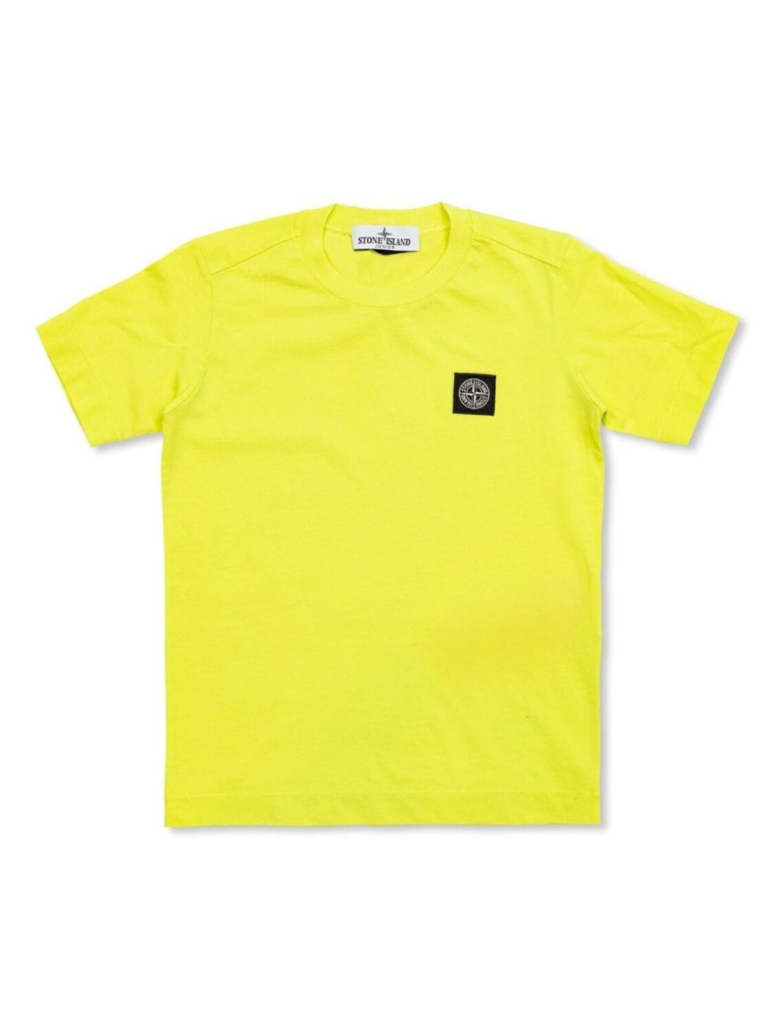 

Stone Island Junior хлопковая футболка с нашивкой-логотипом, желтый