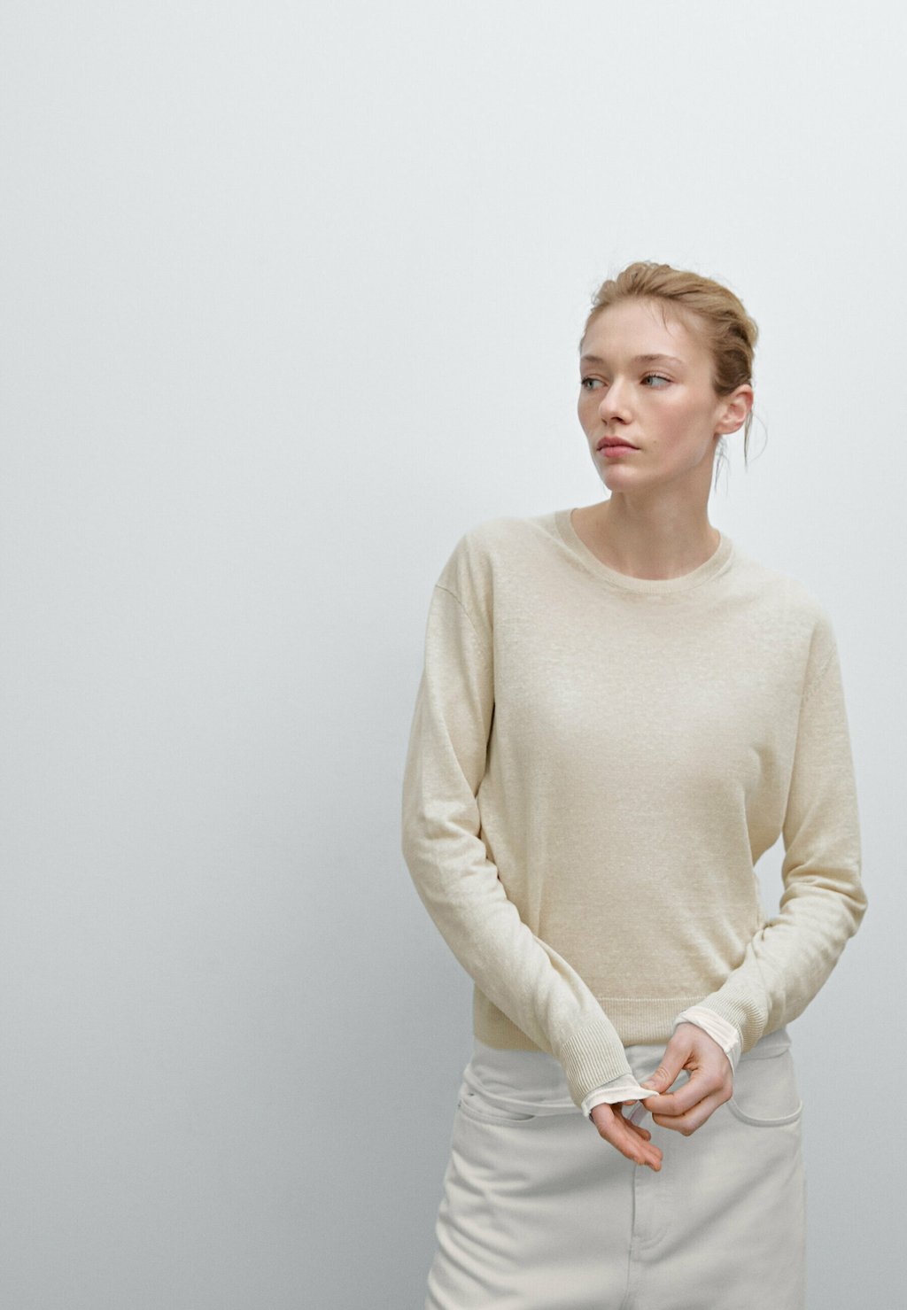 

Джемпер FINE Massimo Dutti, песочный