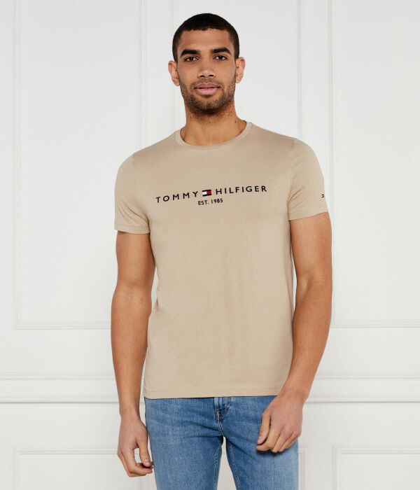

Футболка Tommy Hilfiger Slim Fit, бежевый