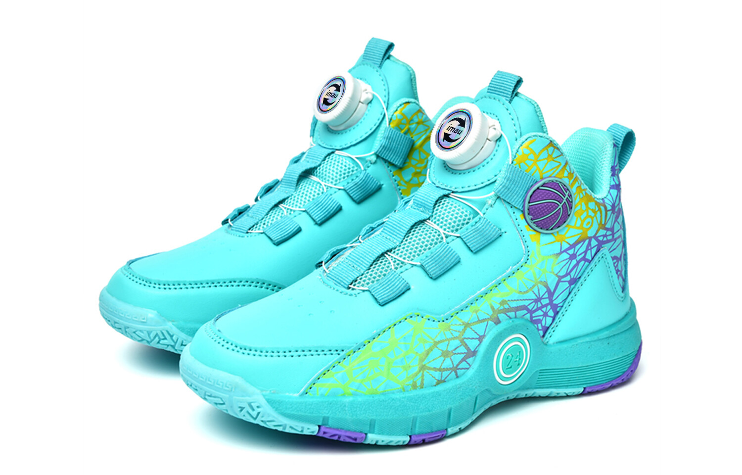 Кроссовки IMAU Kids Basketball Shoes Kids, фиолетовый — фото 4