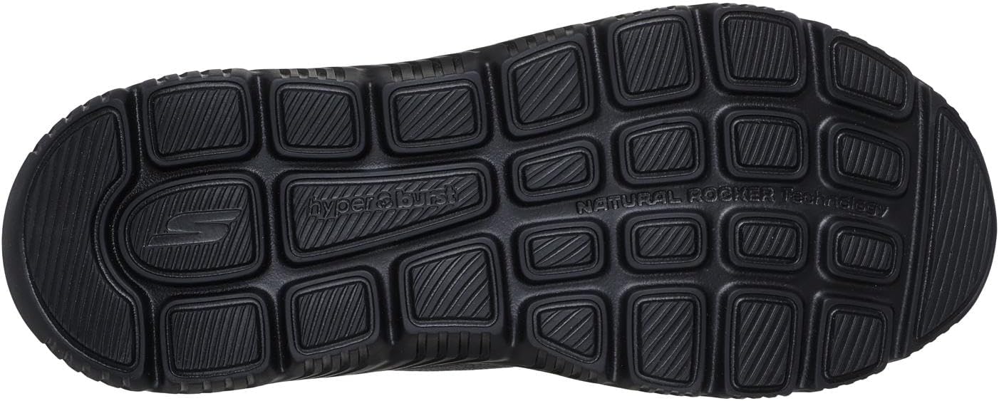 Мужские кроссовки Skechers Go Walk Max с амортизацией Hyper Burst Zoltar, удобные без застежек, черный — фото 2