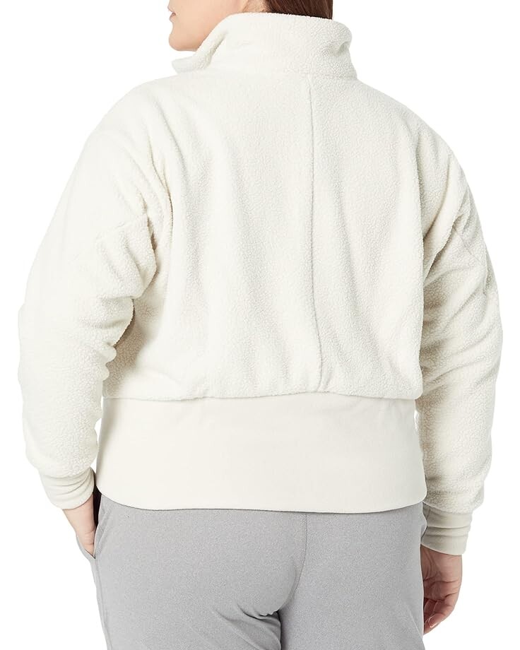 

Куртка Adidas Plus Size Holidayz Sherpa Jacket, цвет Alumina
