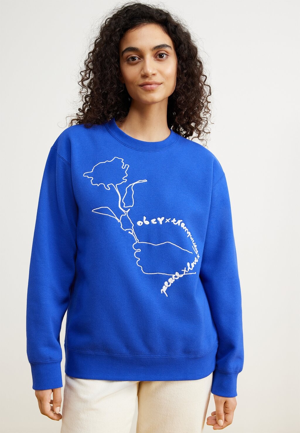 

Толстовка Obey Clothing AUBREY CREW, цвет surf blue