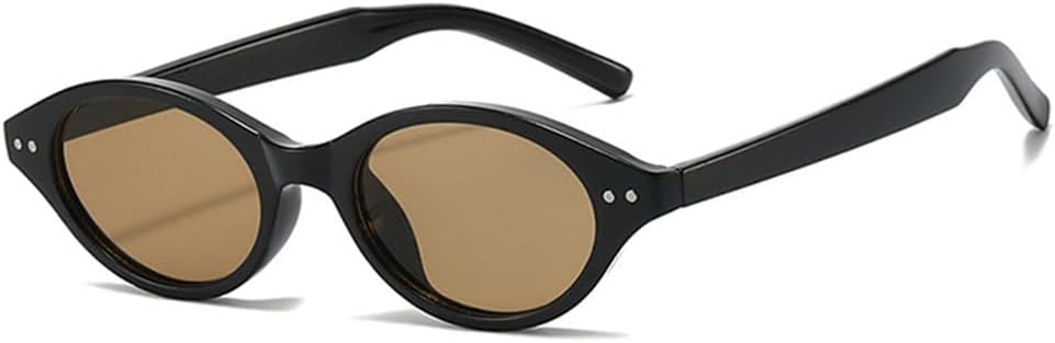 

Солнцезащитные очки UV400 с защитой от УФ-излучения — маленькая оправа «кошачий глаз» с заклепками, подходят для женщин и мужчин, для бега и занятий спортом на открытом воздухе generic, Black-brown