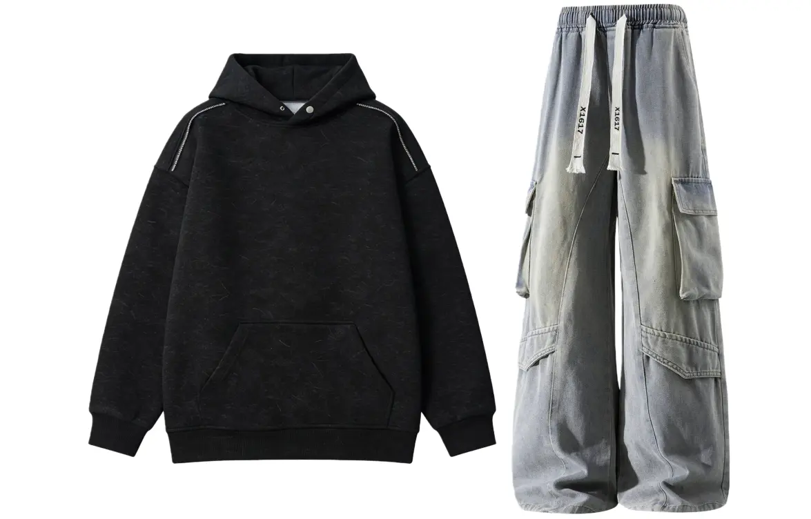 

Повседневный худи Unisex Casual Sportswear X1617, черный sweatshirt fleece-lined+желтый mud pants