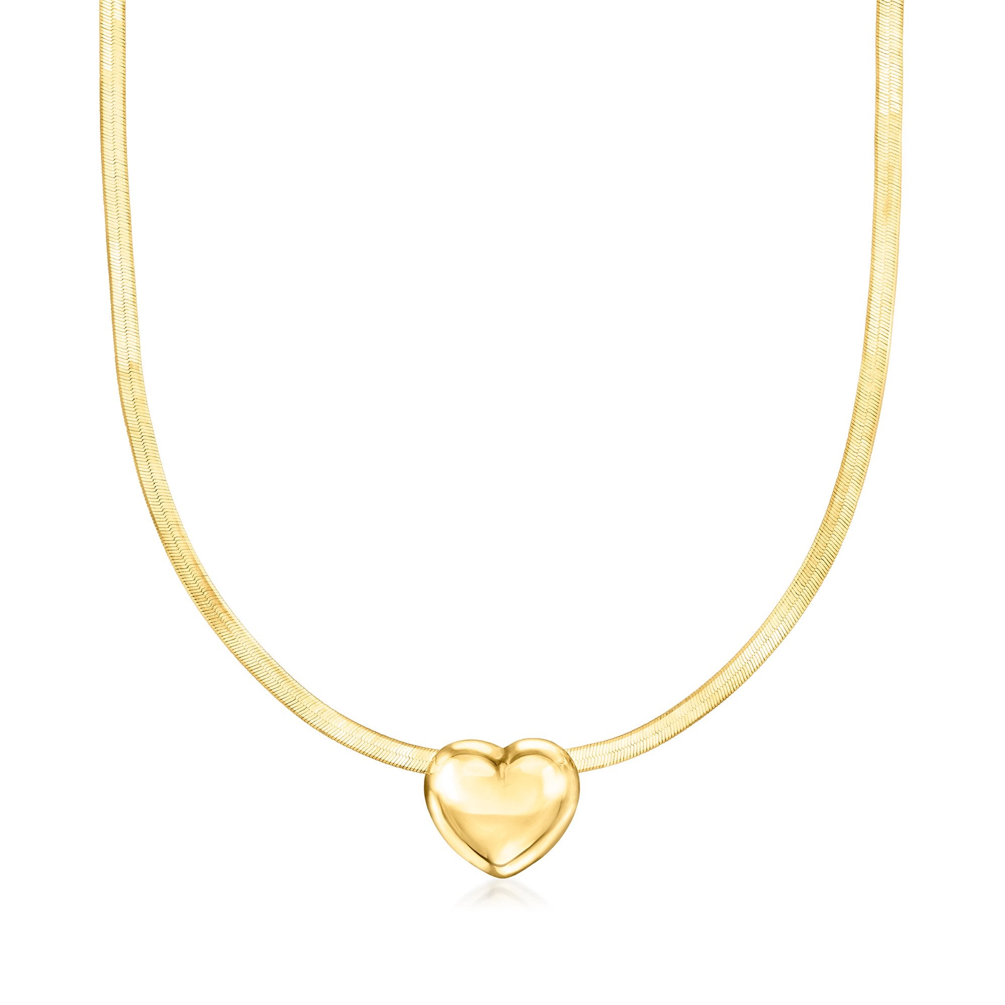 

Ожерелье Ross-Simons Italian с сердцем и елочкой из 18-каратного золота Ross-Simons, 18 In