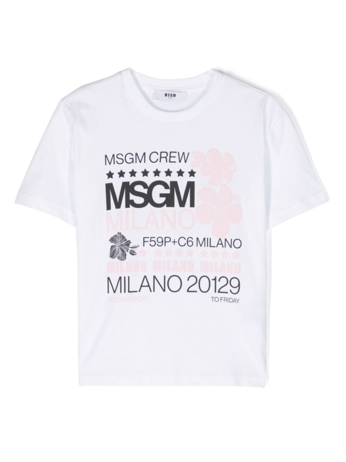 

MSGM Kids футболка с логотипом, белый