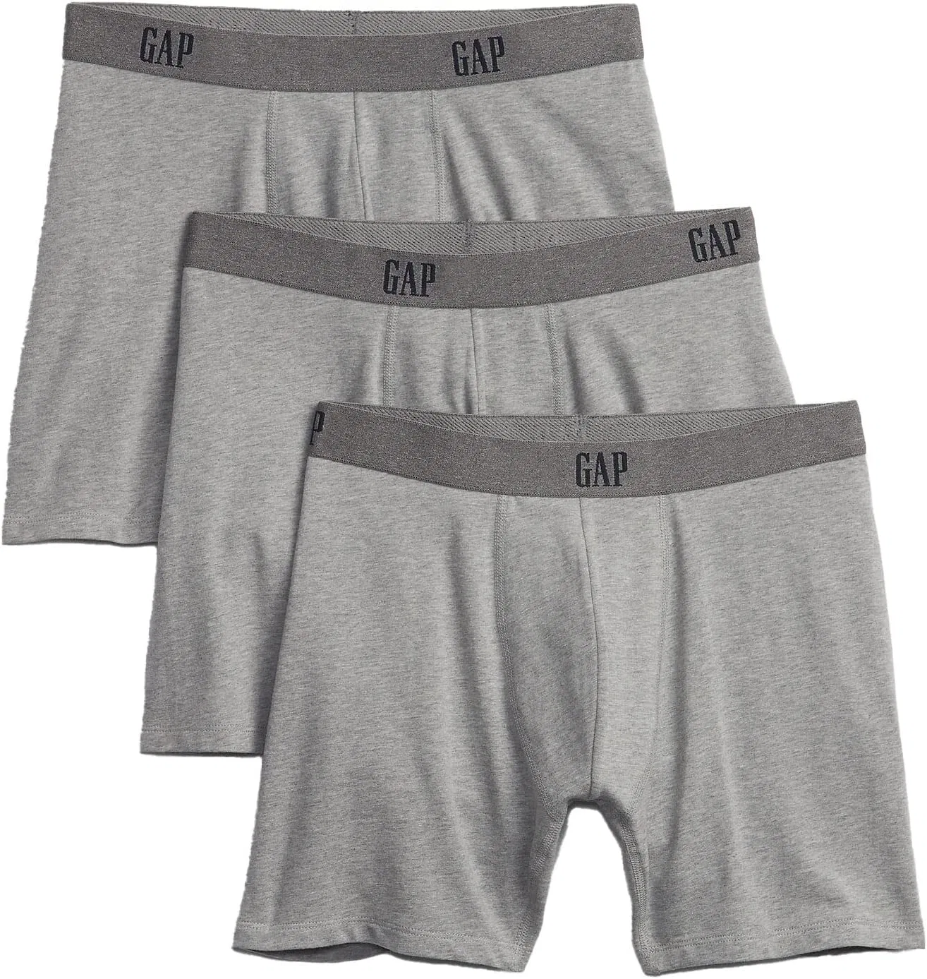 Боксеры, 3 шт., GAP, серый меланж