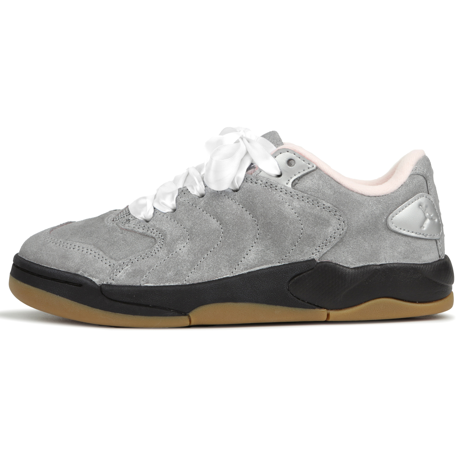 Jordan Скользящие противоударные кроссовки для скейтбординга low top, цвет silver, для подростков — фото 3
