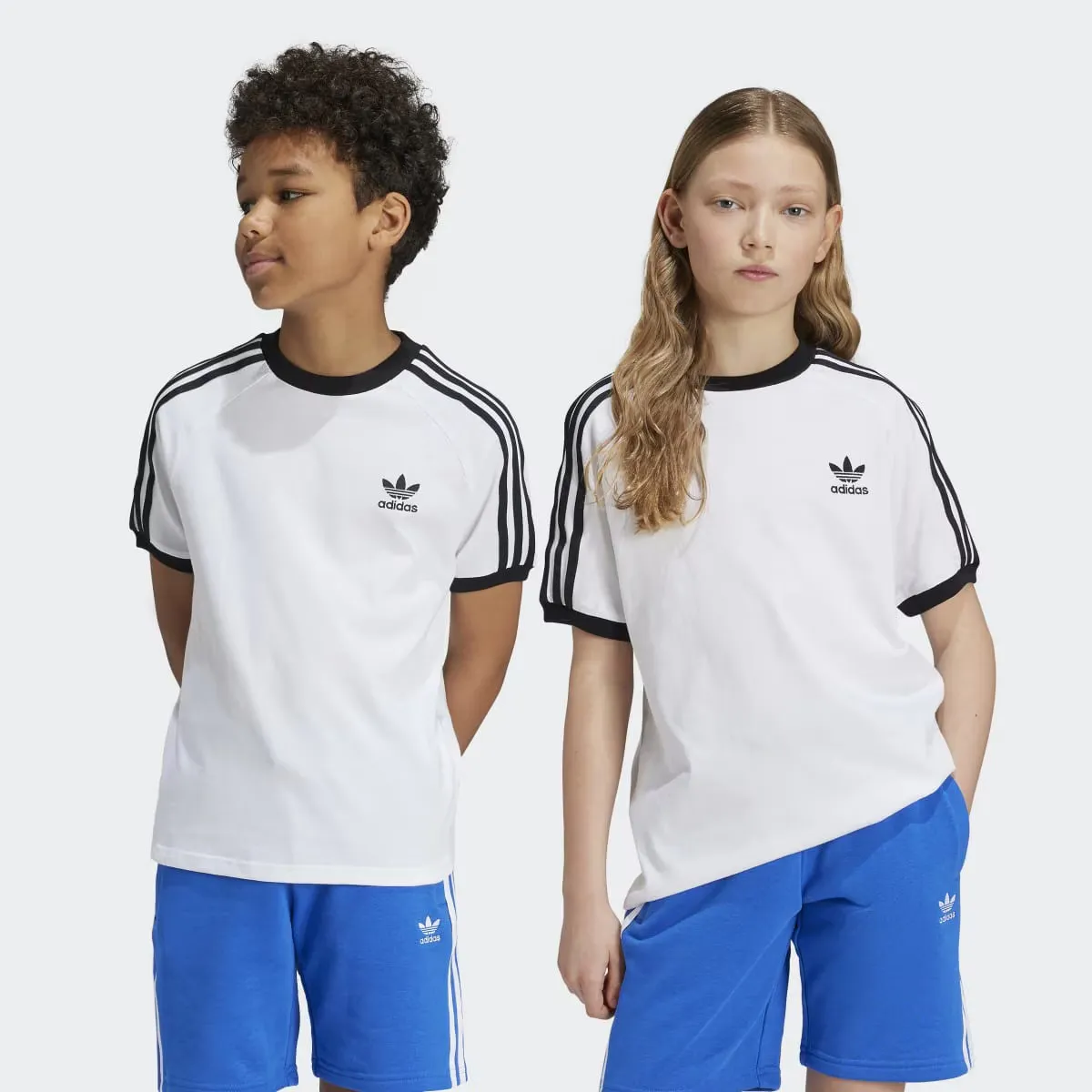 

Adicolor 3 полоски детская футболка Adidas, белый