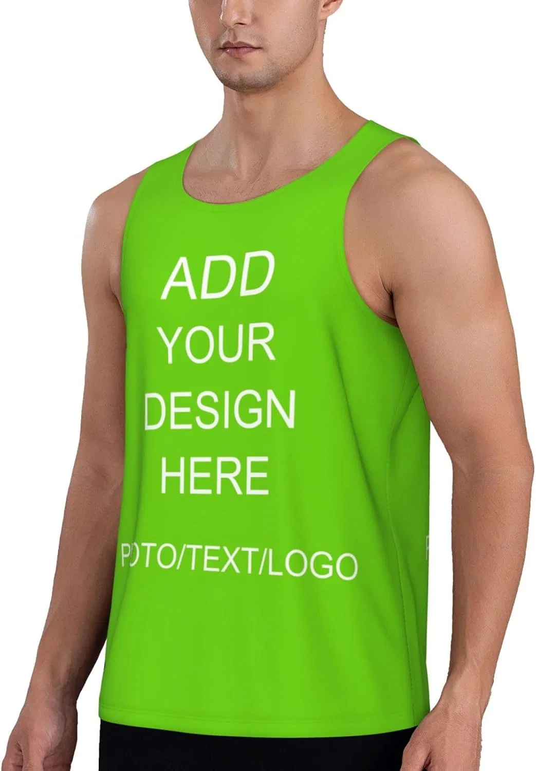 Мужской топ без рукавов Athletic Undershirts, Green4 — фото 2