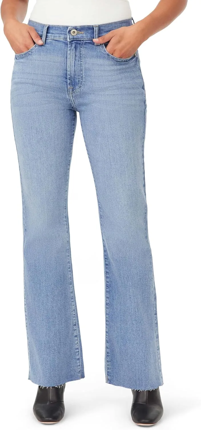 

Джинсы Kensie для женщин Savannah Vintage Slub, высокая посадка, клеш, длина по внутреннему шву 32 дюйма, размеры 0-12