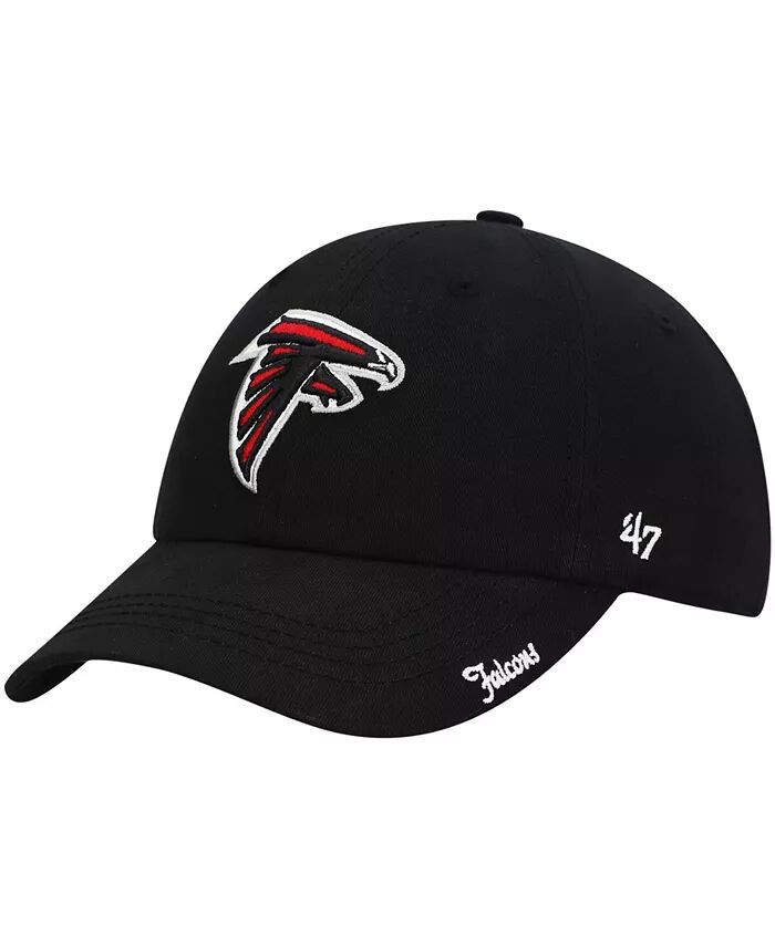 

Женская черная кепка Atlanta Falcons Miata Clean Up Primary с регулируемой посадкой '47 Brand