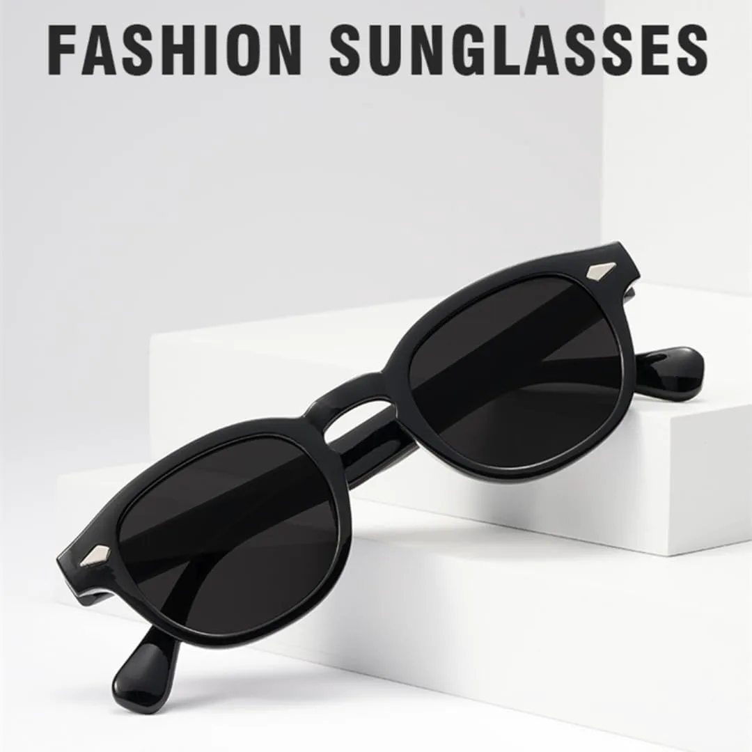 

Винтажные круглые солнцезащитные очки для женщин и мужчин в стиле ретро с заклепками, синий градиент, защита от ультрафиолета UV400 VFDHN, C14 Amber Black