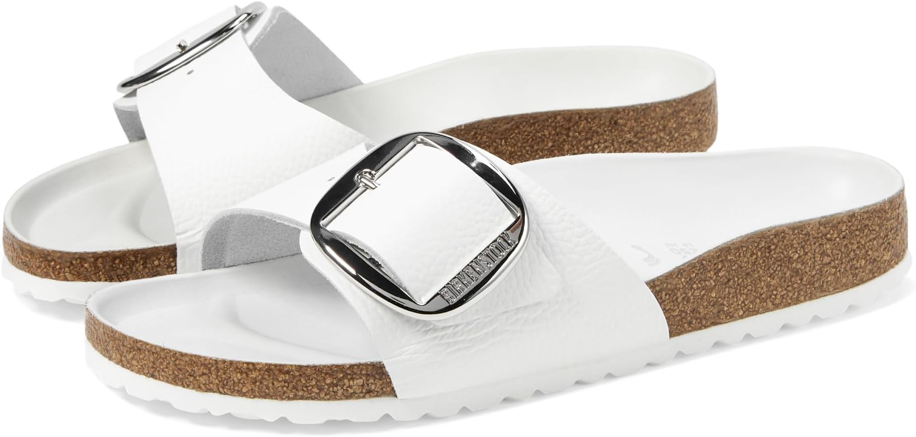 Сандалии Birkenstock Madrid Big Buckle - Leather, White Leather