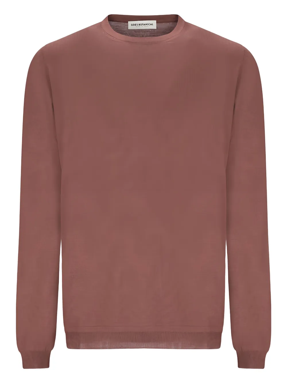 

Трикотажный джемпер с круглым вырезом Goes Botanical, коричневый