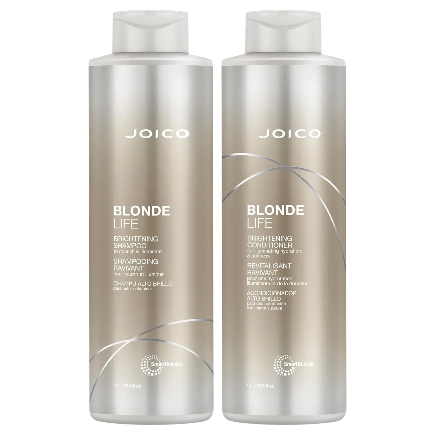 Осветляющий шампунь и кондиционер Joico Blonde Life | Для светлых волос | Придает мягкость и гладкость | Без сульфатов | Обогащен маслом монои и таману 2000 мл (1 шт.)