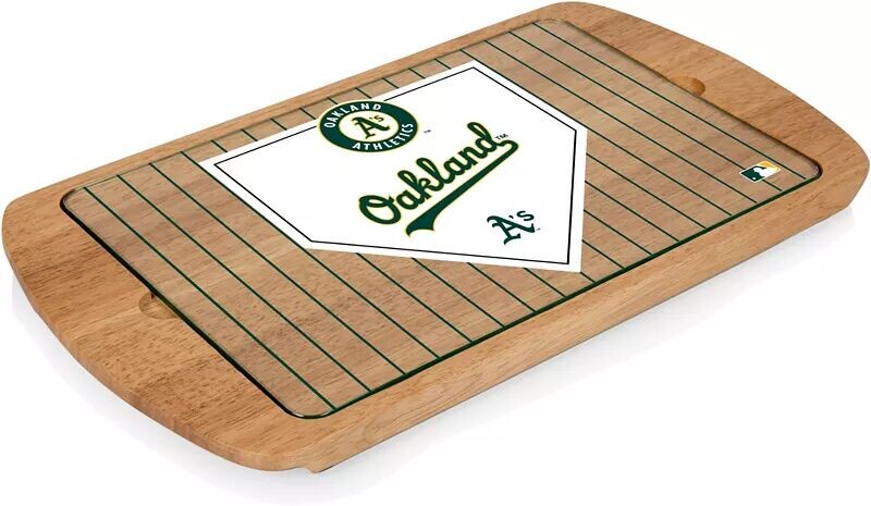 

Поднос для сервировки со стеклянной крышкой Picnic Time Oakland Athletics