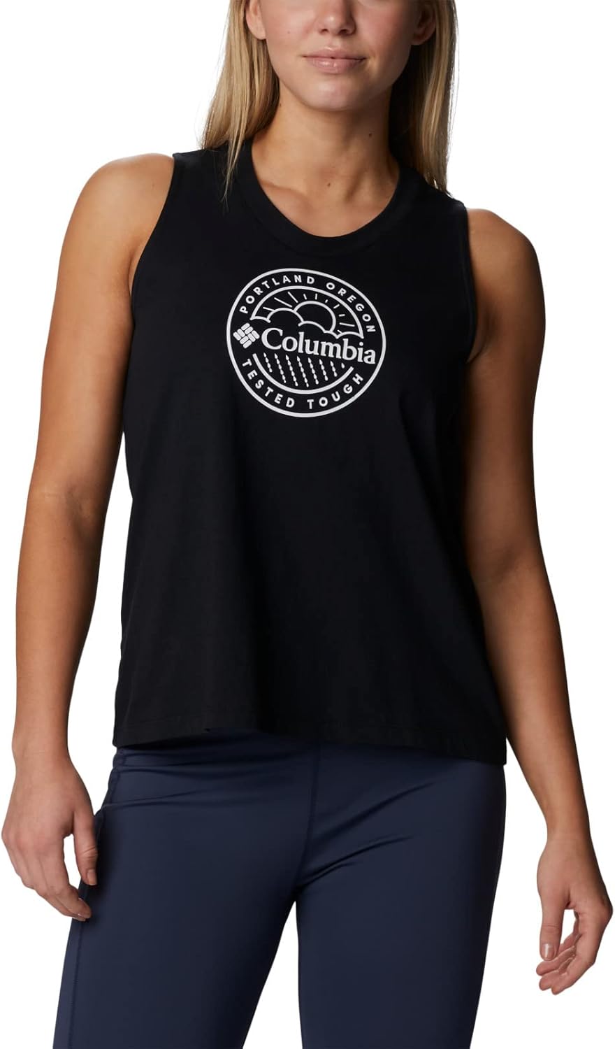 

Женская майка Columbia North Cascades, Black/Gem Columbia Graphic