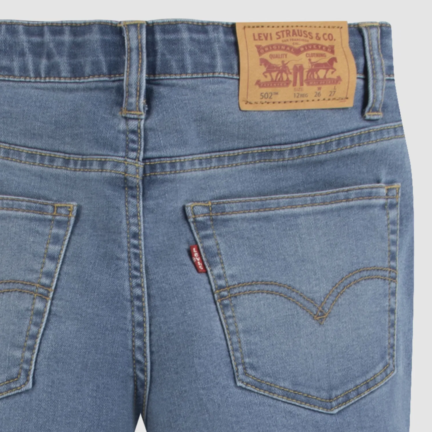 Джинсы 502 Regular Fit Tapered Jeans, размеры для мальчиков 8-20 Levi's, Medium Wash — фото 4