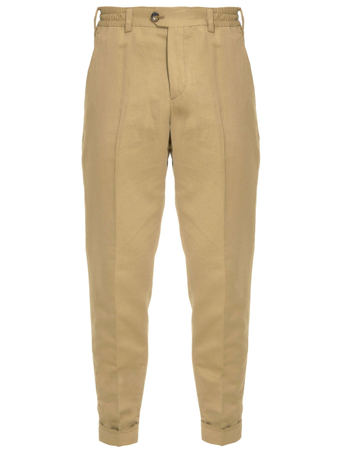 

Брюки Pt Torino Cotton and linen, бежевый