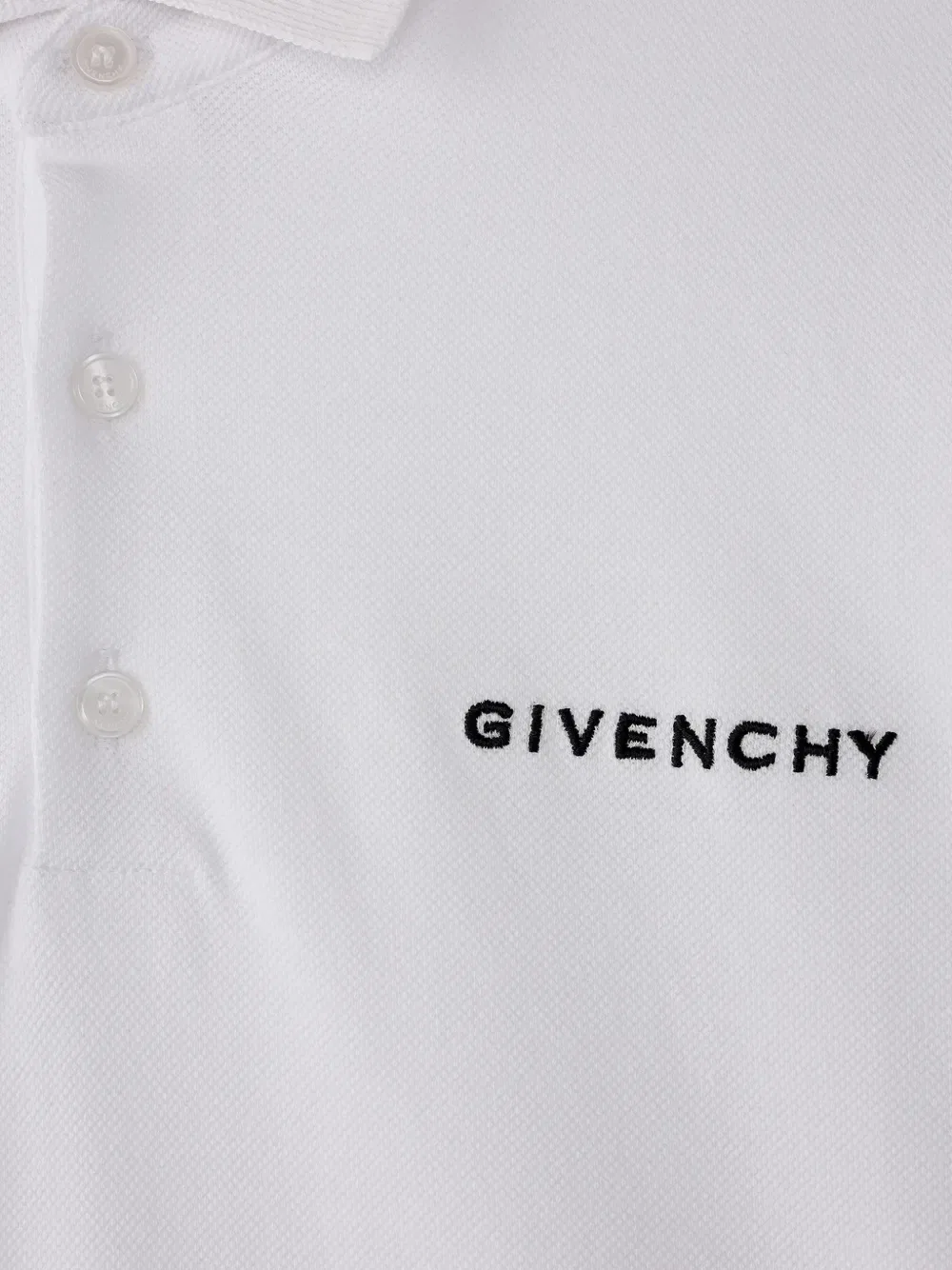 Рубашка-поло с короткими рукавами на пуговицах Givenchy Kids, белый — фото 3