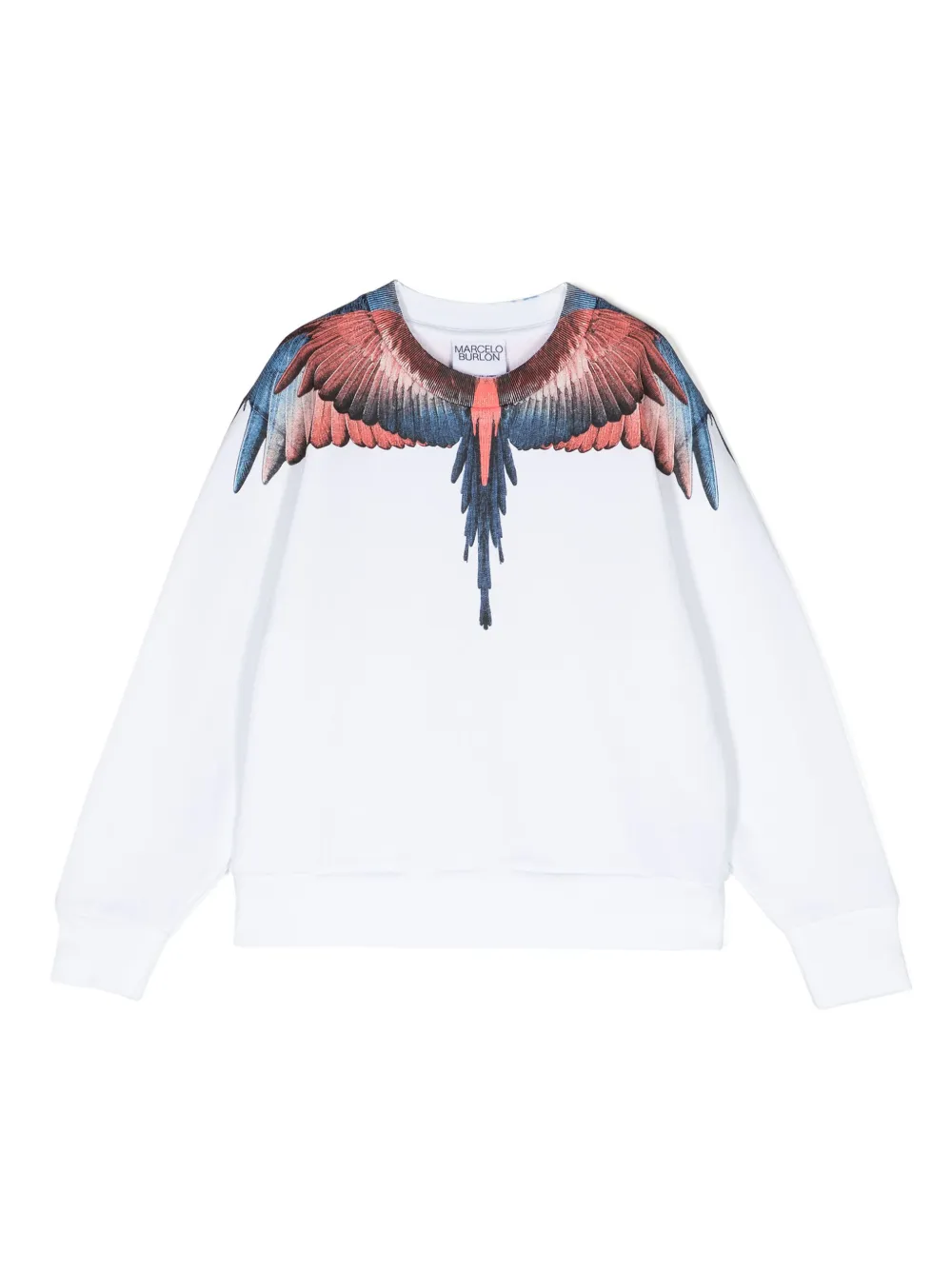 

Толстовка с принтом Wings Marcelo Burlon County Of Milan Kids, белый