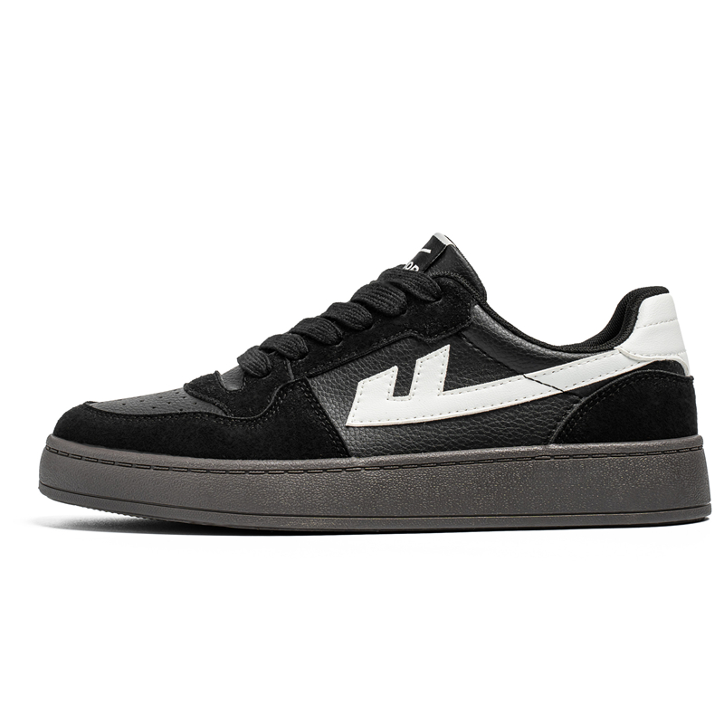 

WARRIOR Мужские низкие скейтбордские кроссовки с увеличенной высотой покрытия, устойчивые к истиранию, легкие, противоскользящие - черно-белые, цвет Black White