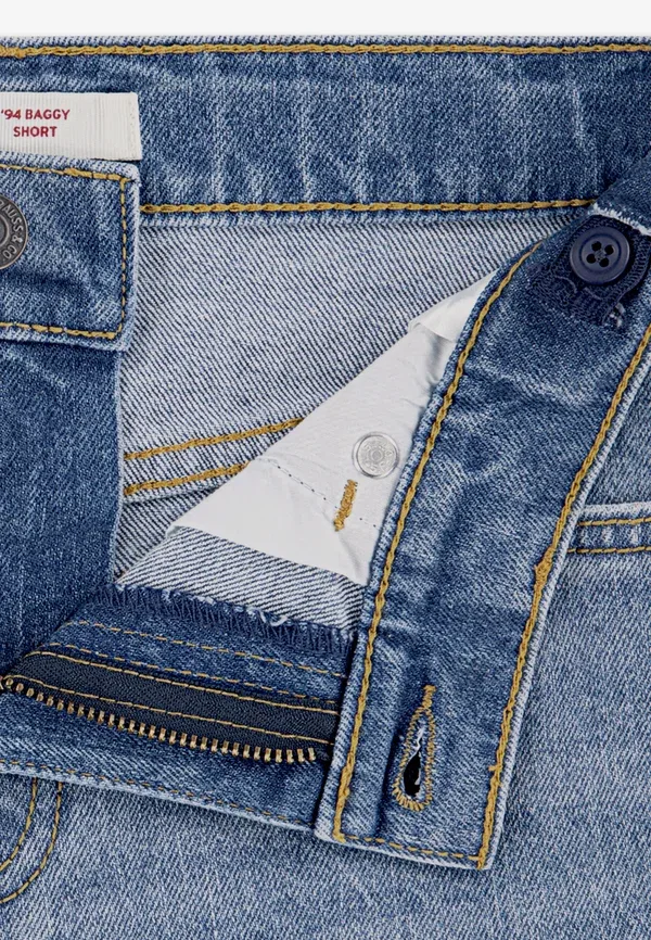 Джинсовые шорты Levi's 94 baggy denim shorts, светло-голубой — фото 3
