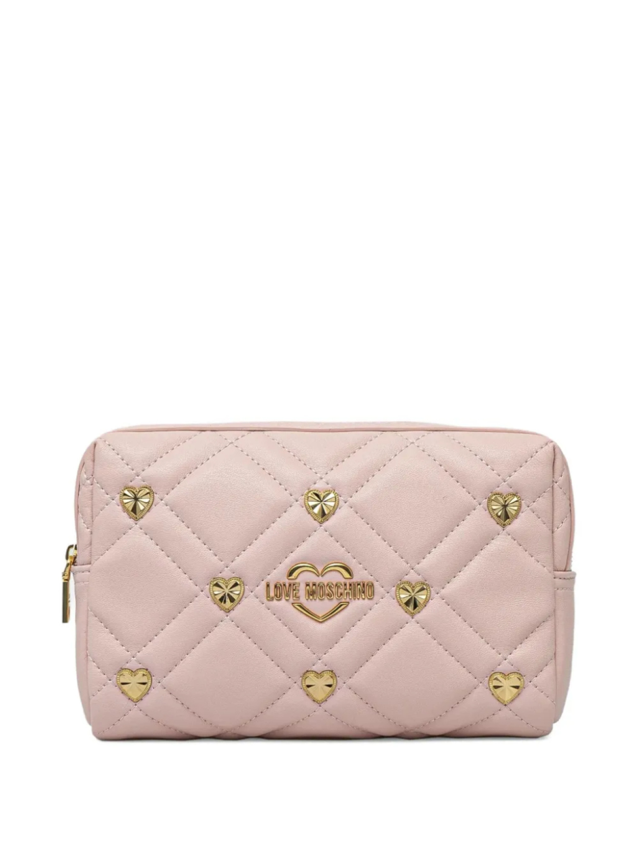 

Стеганая косметичка Love Moschino, розовый