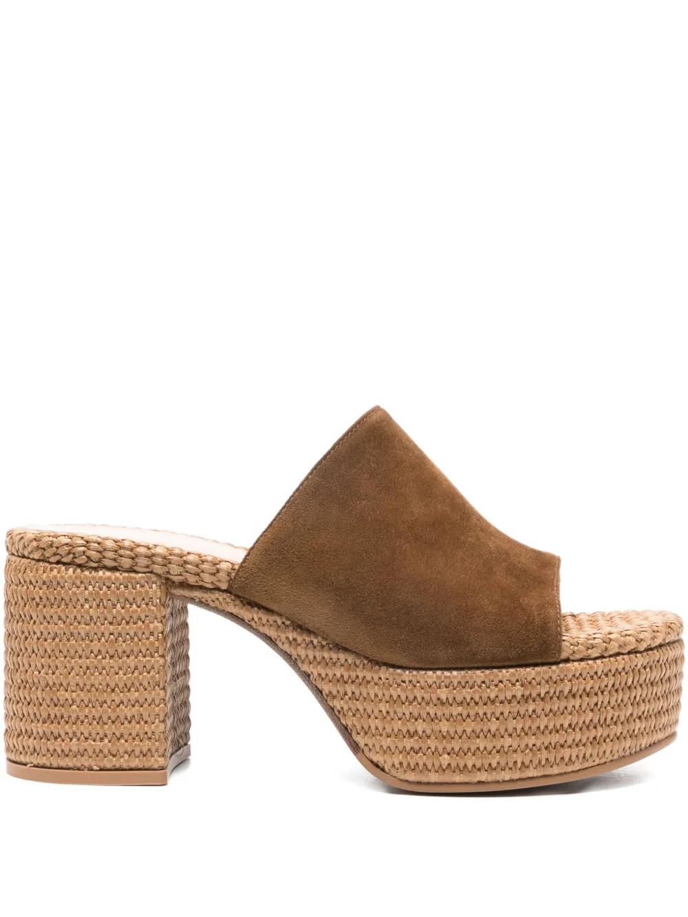 Замшевые мюли на платформе Gianvito Rossi, коричневый