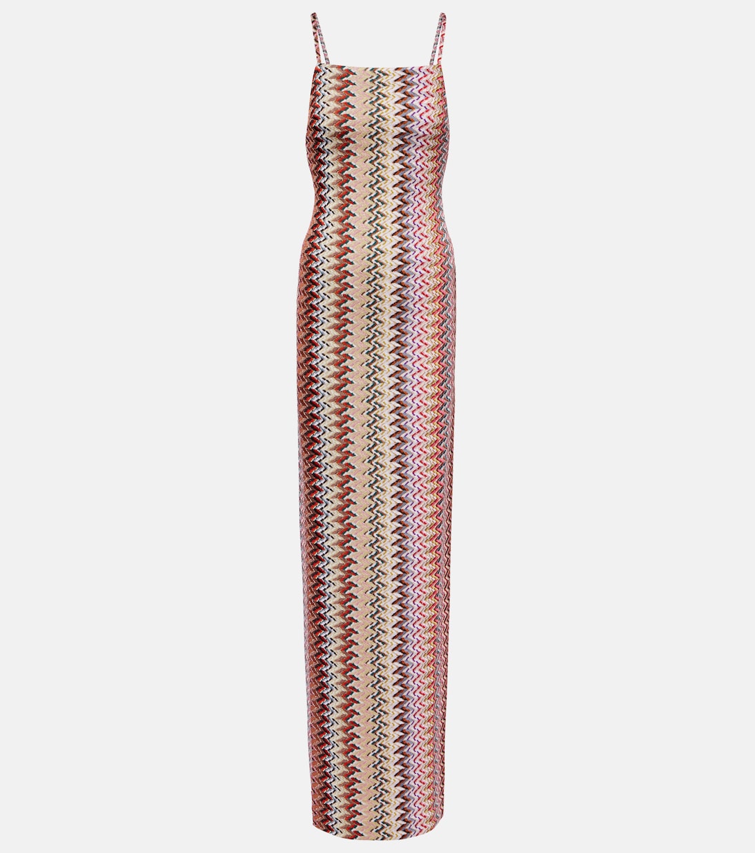 

Платье макси из ламе с зигзагообразным узором Missoni, разноцветный