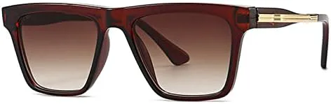 

Популярные модные квадратные солнцезащитные очки для женщин, трендовые градиентные оттенки, солнцезащитные очки UV400 для мужчин MTZJH, Brown Tea Gradient