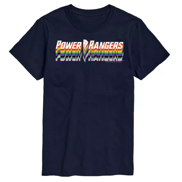 

Мужская футболка Power Rangers с принтом в стиле прайда Licensed Character, синий
