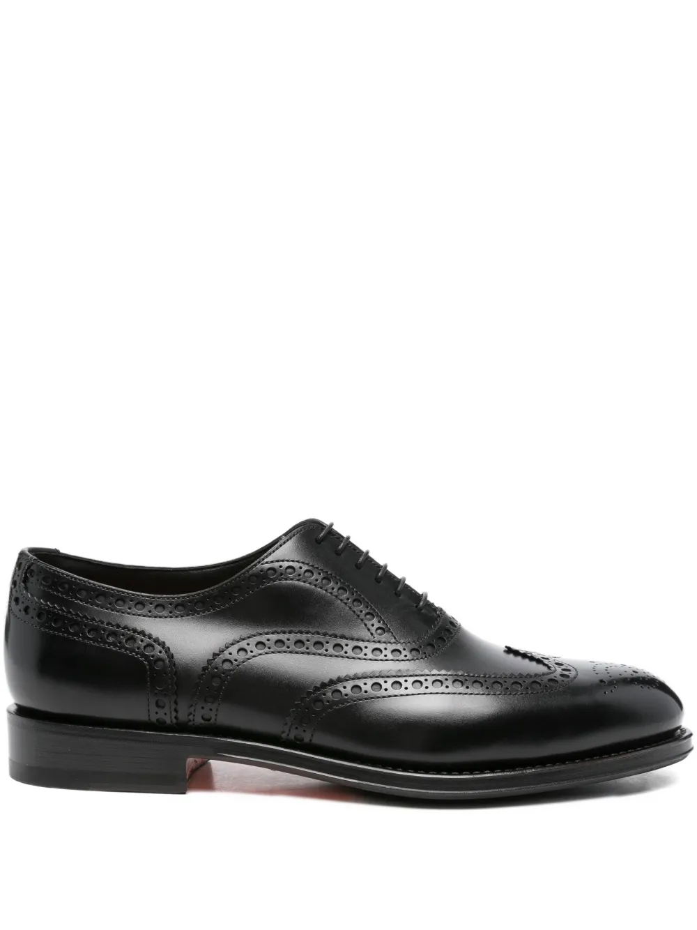 

Туфли-оксфорды из перфорированной кожи Santoni, черный