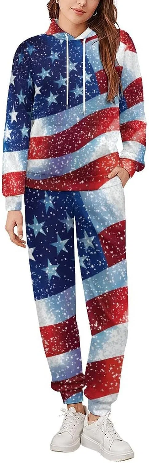 Спортивный костюм с флагом США, 2 предмета, худи и брюки, Style — фото 3
