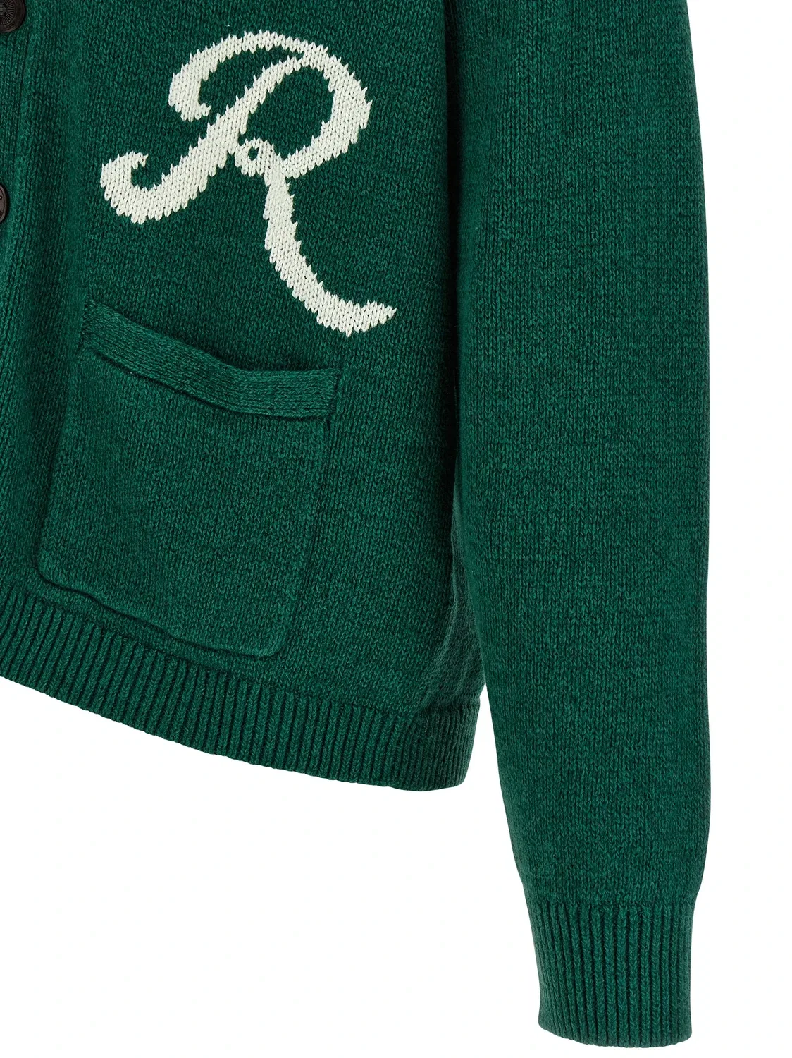 Кардиган с логотипом, выполненным в технике интарсии POLO RALPH LAUREN, зеленый — фото 4
