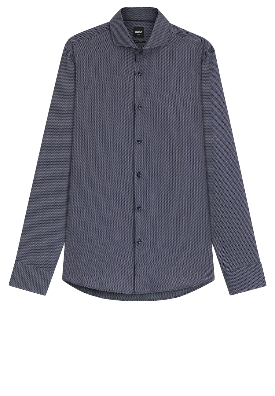 

Рубашка на пуговицах классического кроя BOSS H-Joe, темно-синий