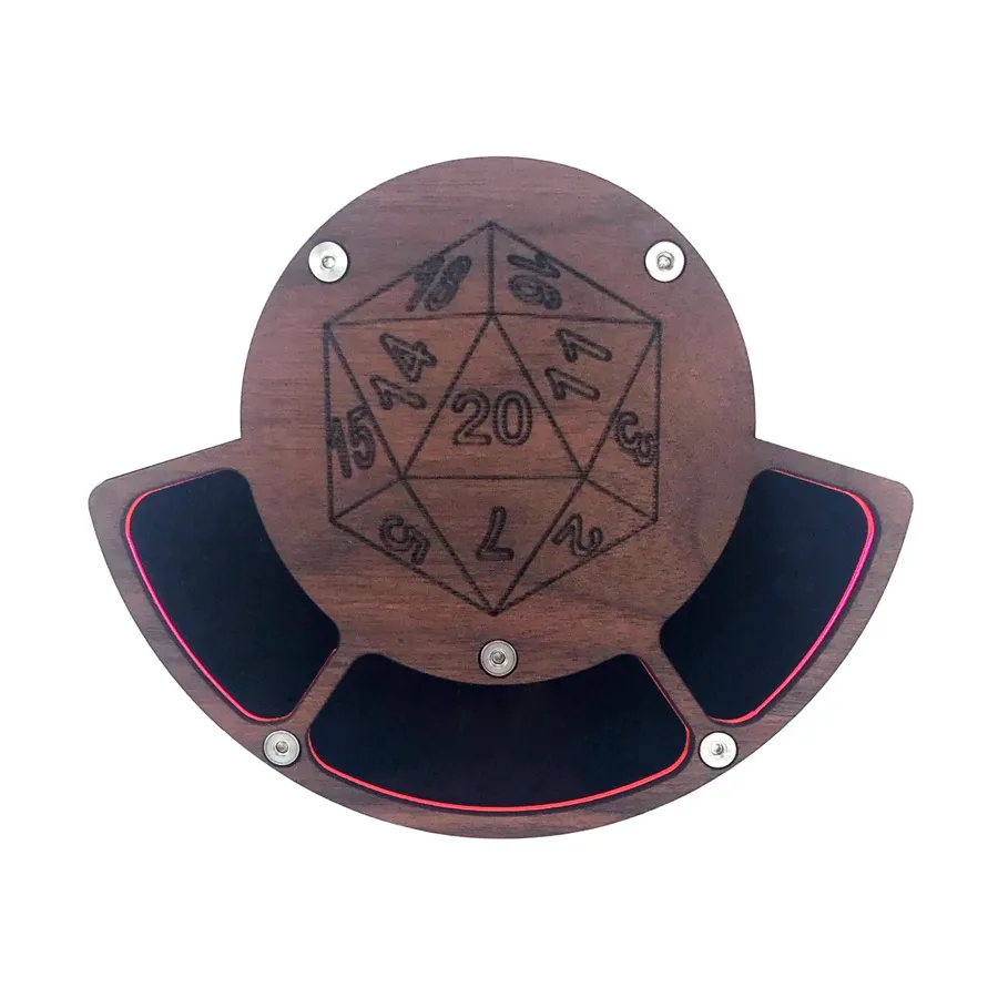 

Орех - Tri-Pocket, d20 с оранжевым Sun Burst, Dice Coasters (C4 Labs)